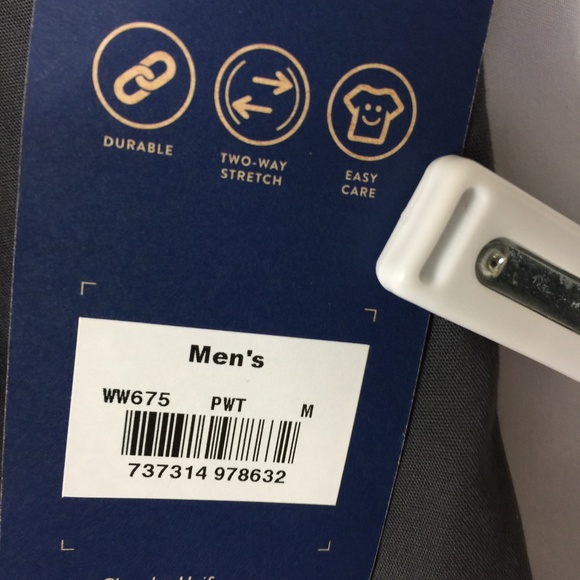 CHEROKEE TOP SCRUB GRAY  MEN'S LARGE - Picture 5 of 10